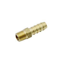 LTWFITTING No Lead Brass Barbed Fitting Coupler/Connector 5/16" Hose Barb x 1/8" Male NPT Fuel Gas Water (Pack of 5)