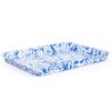 Enamelware Jelly Roll Pan, 16.25 x 12.5 inches, Blue/White Splatter