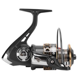 KB7000 Portable Metal Sea Fishing Rod Casting Reel for Carp Fishing Reel, Lightweight with Wooden Handle for Rivers, Seas, Lakes, Reservoirs