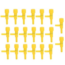 Zerodis Válvula de Control de Flujo de Aire del Acuario 20 Piezas, válvula de regulación de la Bomba de Aire del Tanque de Peces de plástico Accesorios del Acuario para Tubo de 4 mm