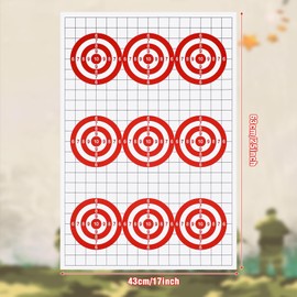 200 Sheets Paper Shooting Targets 17 x 25 Inch Sight in Paper Targets Large Rifle Targets for Range Shooting Shooters for Gun Pistol Rifle Practice