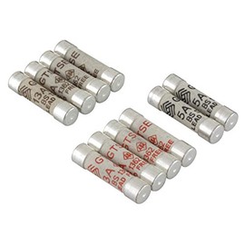 GTSE Mixed Pack of Electrical Fuses, Pack of 10, Household Domestic Mains Plug Ceramic Fuses, 240V, BS 1362 Compliant, 3A 5A 13A
