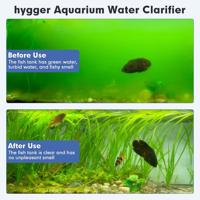 hygger Aquarium U-V Light with Timer, 360° Protective Shield Clean