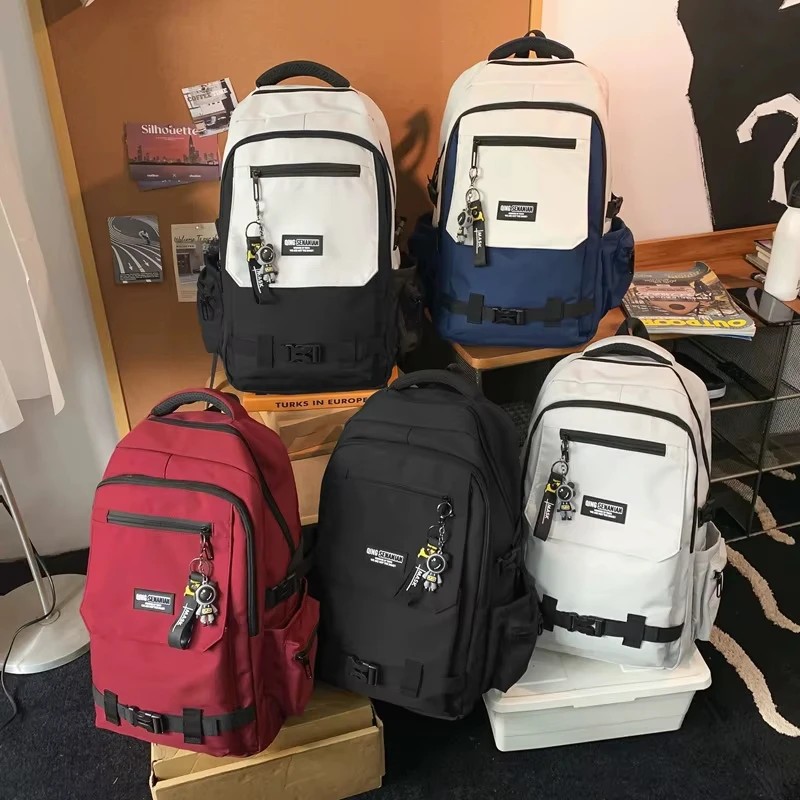2026Japanese-Style Large Capacity Waterproof Polyester Backpack Zipper Trendy High School