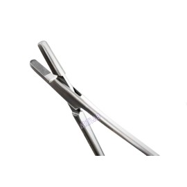 1EA Needle Holder Wire Twister with TC Inserts + Gold Handle Rings 8" German Stainless Steel (CYNAMED)