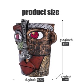 UANYEMON Resin Abstract Sculpture for Home Decor Modern,Book Shelf TV Stand Decor,Living Room Decor,Dining Room Table,Bedroom, Office Desktop, Cabinets Decorative Ornaments (Vintage)