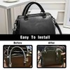 WKRTDY 40 cm leather bag handles, black, sturdy PU leather,