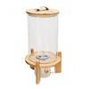 KONKENIE 7.5L/5L Grain Storage Tank Dispenser with Base+Valve+Cup Glass Rice