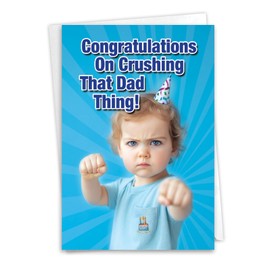 NobleWorks Funny Birthday Father Greeting Card with 5 x 7 Inch Envelope (1 Card) Dad Crushing It Dad - Boy C8406ABFG