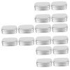 Minkissy 16pcs Refillable Aluminum Cream Containers Square Balm Jars for