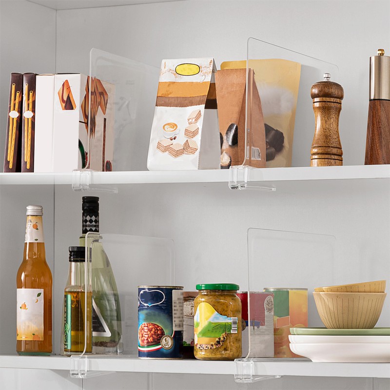 HBlife 3 Pack Clear Shelf Dividers, Vertical Purse Organizer for