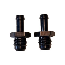 proflo 6AN MALE to 3/8 BARB FITTING BLACK Set of 2