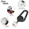 Pack of 2 Extendable ID Card Holders, Key Reel, Retractable