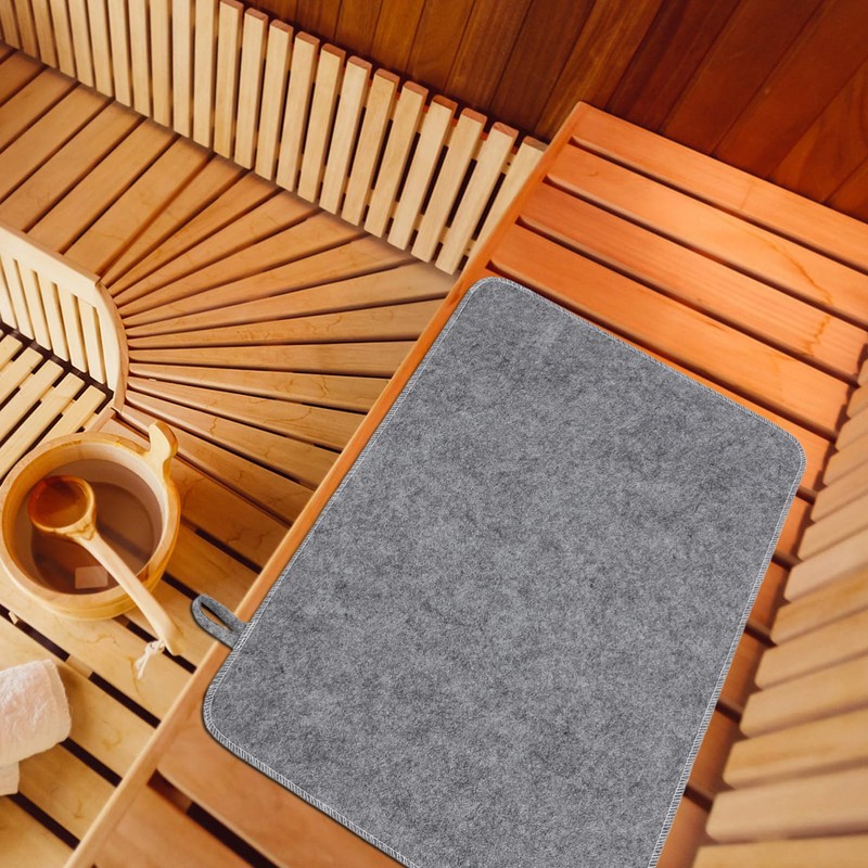 TOVINANNA 2pcs Sauna Seat Cushion Cover Heated Bath Floor Mat