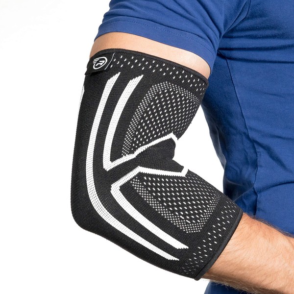 Elbow Compression Sleeve - Support Brace for Tendonitis, Arthritis, Bursitis (Large)