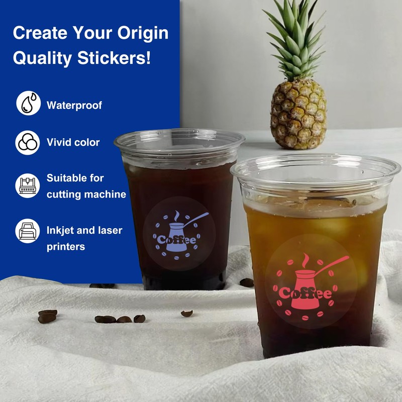 11x17 Printable Vinyl Sticker Paper Waterproof, Removable Self Adhesive Vinyl