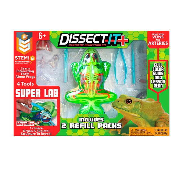 Dissect-It Kit for Kids, Simulated Synthetic Lab Dissection Toy, Frog