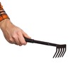 Mivos Steel Garden Hand Rake - Small 5 Tooth Garden