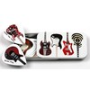 Tin of 12 Guitar Plectrums Featuring 24 Famous Guitars -