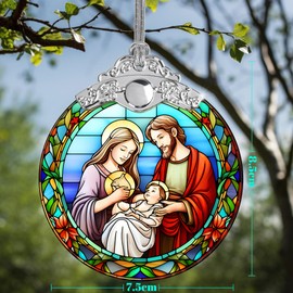Nativity Scene Ornament, Jocidea Nativity Christmas Ornaments, Nativity Ornaments for Christmas Tree, Christian Christmas Ornaments, Religious Christmas Ornaments, Nativity Gifts - S074