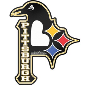 Pittsburgh 3 in 1 Magnet/Small / 3.75" Black, White, Red, Yellow, & Blue Vinyl Magnet