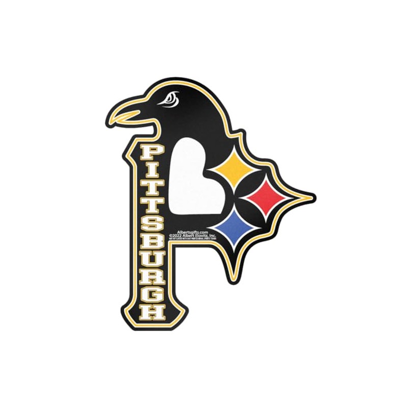 Pittsburgh 3 in 1 Magnet/Small / 3.75" Black, White, Red,