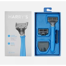 HARRY'S RAZOR plus 2 X 5-Blade Cartridges (Surf Blue) - Brand New! Great Gift