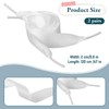 KALIONE 2 Pairs of White Silk Shoelaces, Satin Ribbon Shoelaces,