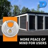 DZSEE Heavy Duty Disc Padlock for Storage Unit, Waterproof Stainless