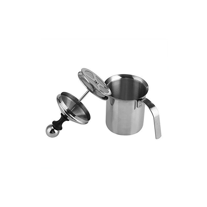 Yosoo 400 ml/800 ml Manueller Milchaufschäumer aus Edelstahl für Cappucino,