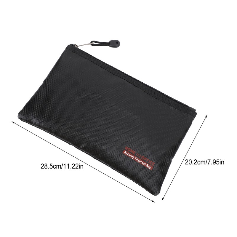 Fireproof Document Bag Portable Waterproof 800℃ High Temperature Resistant Zipper