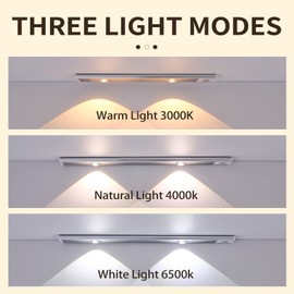 XPESUVC Under Cabinet Lights LED Motion Sensor Light Indoor, USB Rechargeable Closet Light, 3 Light Modes Stepless Dimming Hill Light, 6500K Night Light for Closet Cabinet Kitchen (7.87in/2 Packs)