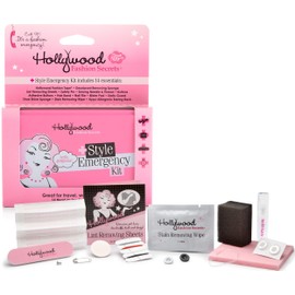 Hollywood Fashion Secrets Style Emergency Kit – Your Compact, On-the-Go Wardrobe Savior with Fashion Tape, Lint Sheets, Stain Remover & Deodorant Sponge, 14 Piece Set