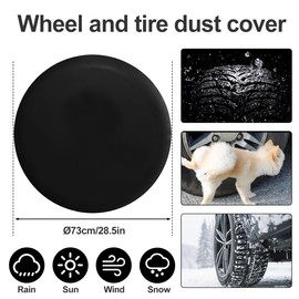 Foribyw 4Pcs Tire Cover Waterproof Dustproof Spare Car Wheel Tyre Storage Bags Motorhome Wheel Protector Fits Dia 29" Trucks Cars Motorcycles Trailers Camper