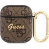 Guess GUA24GSMW Case for AirPods Brown 4G Script Metal Collection