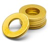 Hippo Hardware M4 (4mm) Solid Brass Form A Flat Washers