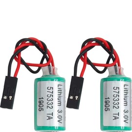 zoyfayl 2Pcs 575332TA PLC Battery for Siemens 810D 840D PLC 6FC5247-0AA18-0AA0 Battery 575332 TA 3V 1200mAh Battery (2 Pack 575332TA Battery)
