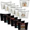 Sunnymove 12 Pcs Book Lover Makeup Bags Book Club Gifts