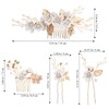 Toddmomy 4Pcs Bridal Hair Comb Wedding Hair Clips Pearl Flower