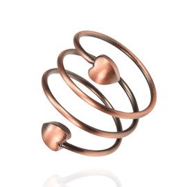 UtenoTureH Copper Rings, 99% Pure Copper Adjustable Magnetic Ring for Women, Fahion Jewelry Gifts (Copper), Copper, No Gemstone