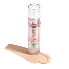 Makeup Revolution, IRL Filter, Foundation mit langer Haltbarkeit, mittlere bis volle Deckkraft, mattes Finish, 16 Stunden Haltbarkeit, F2, helle bis helle Hauttöne, 23ml
