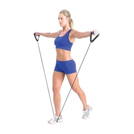 Fitness Mad Safety Resistance Tubes, Resistance Band, Heavy Duty Exercise Tubes for Home Workouts, 3 Resistance Levels: Light to Strong