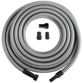 Cen-Tec Systems 94170 Premium 50 Ft. Shop Vacuum Hose with Power Tool Adapter Set Silver
