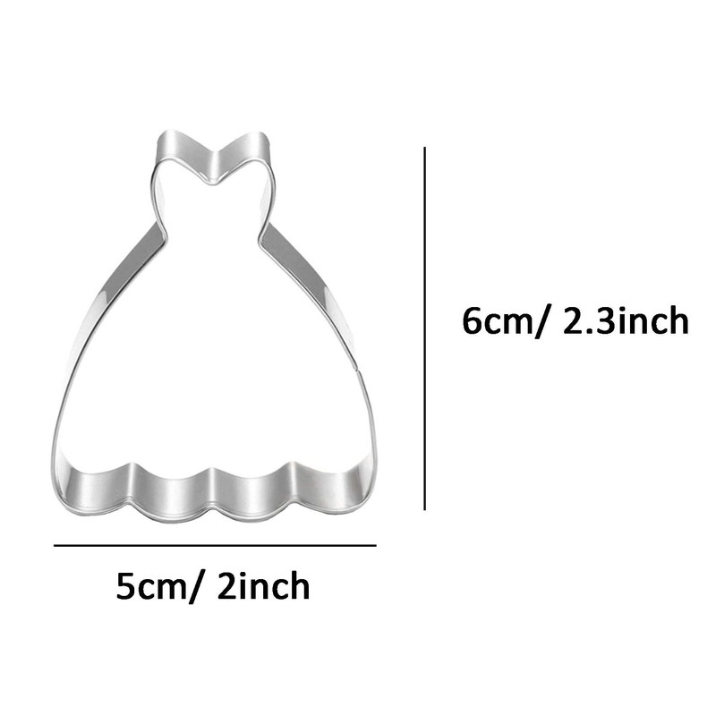 ZDYWY Princess Dress Skirt Shaped Cookie Cutter