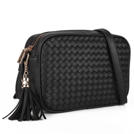 Gladdon Crossbody Bags for Women Woven Ladies Handbags Waterproof Shoulder Bags Multipocket Leather Messenger Bag