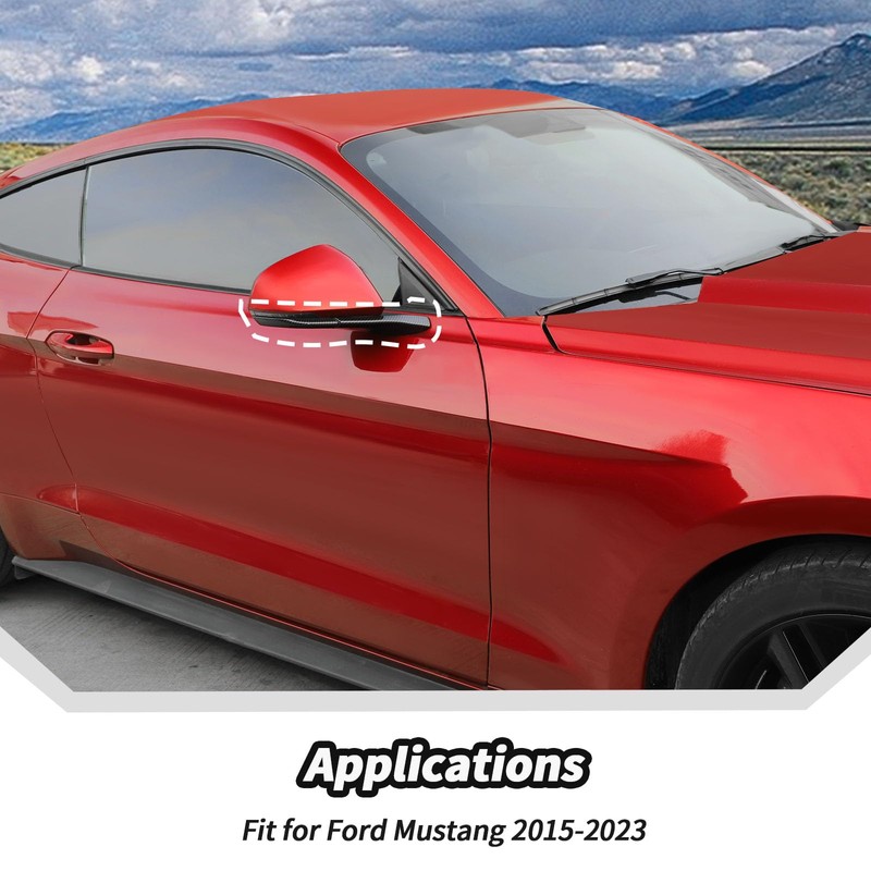 JeCar Carbon Fiber Side Mirror Base Trim Cover Accessories for