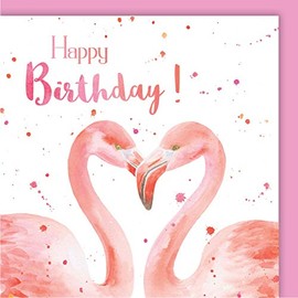 Flamingo Birthday card - Fun Quality Blank Birthday Card for Her
