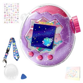 Introducing 2026. For Tamagotchi Paradise Transparent Case, Tourmono, Protective Cover, Message Card Included, PC Material, Shockproof, Drop Prevention, Scratch-proof, Shock Absorption, Anti-lost Strap Included (BlingBling Sparkle)