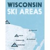 Wisconsin Ski Resorts Map 11x14 Print (White & Light Blue)