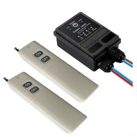 Remote Control Switch,AC110V/120V/230V/240V/40A Relay RF Switches,IP65 Waterproof Wireless Light Switch with 4900ft Long Range for Household Appliances,Industrial Equipment,Garage Door